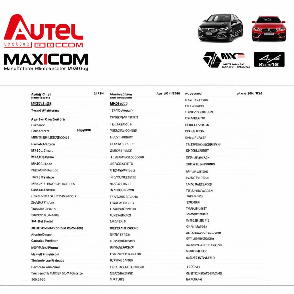 Autel MaxiCOM MK908 Compatibility