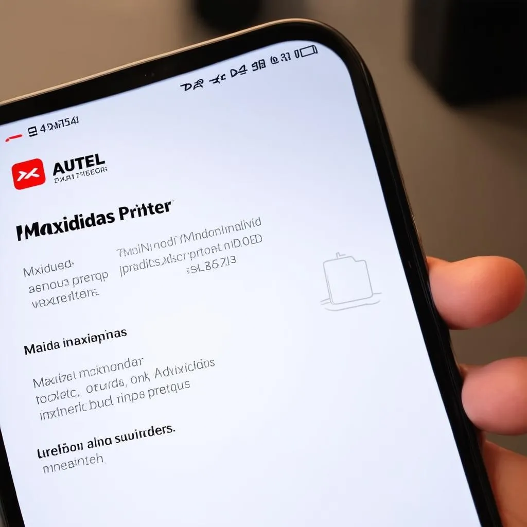 Autel Maxidas Printer App