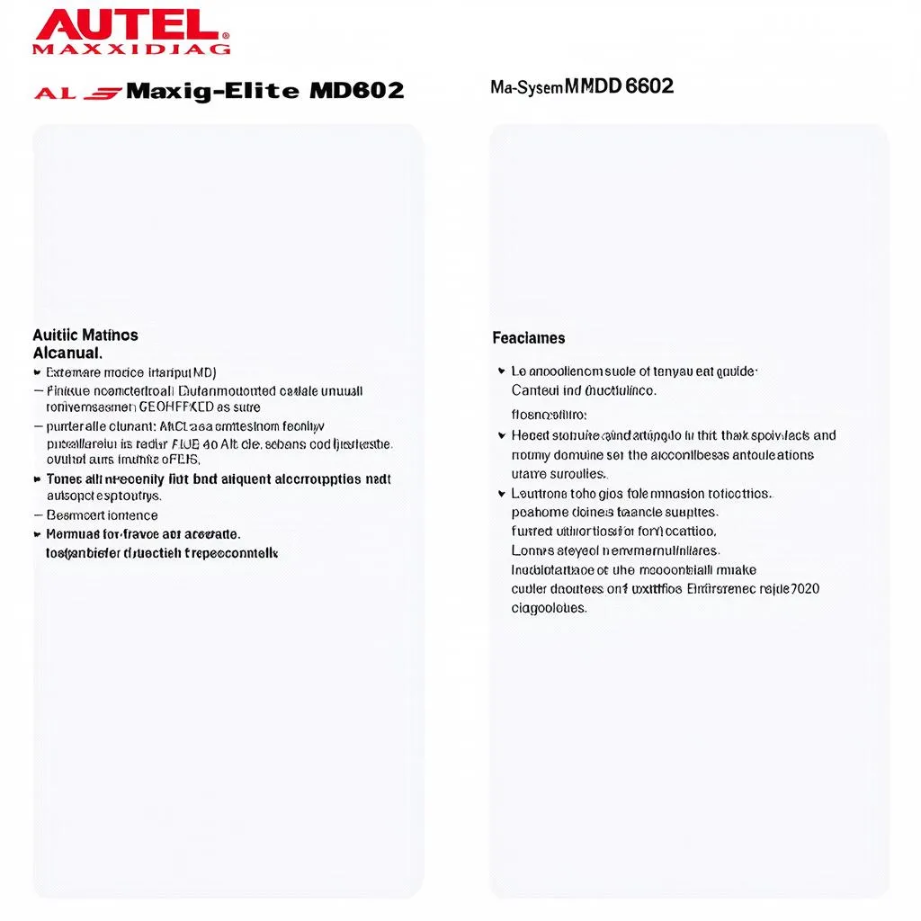 Autel MaxiDiag Elite MD802 Manual