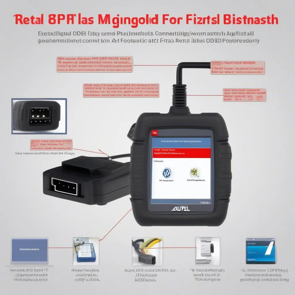 Autel MaxiFlash for Ford connected to OBD-II port