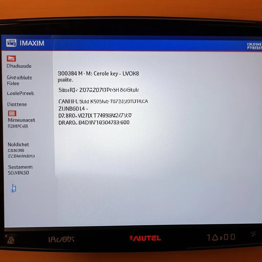 Autel MaxiIM IM608 Key Programming Screen