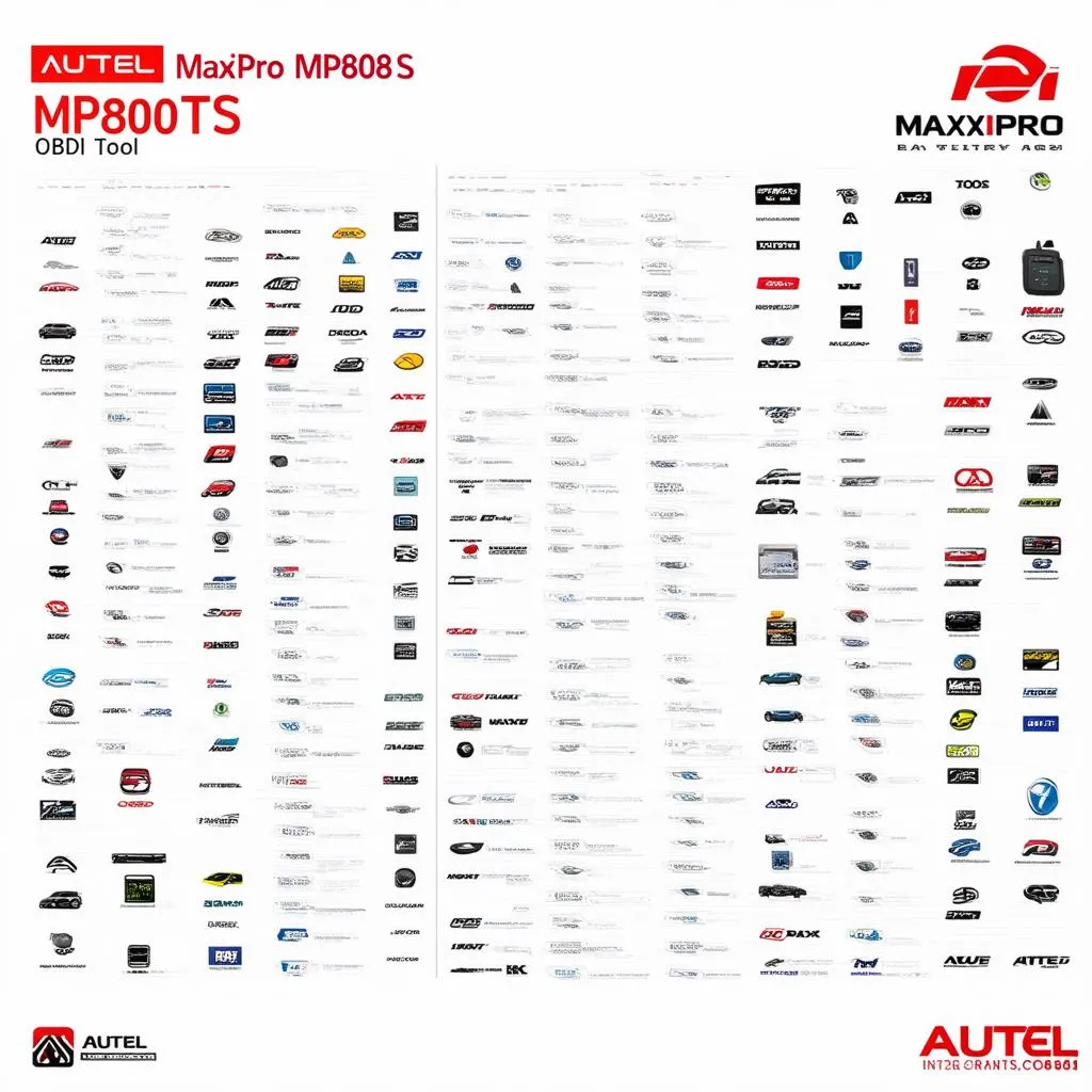 Autel MaxiPro MP808TS OBDII Vehicle Coverage