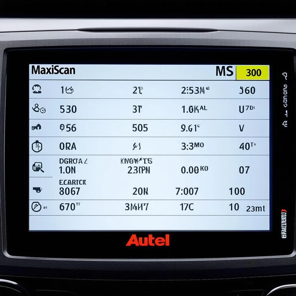 Autel MaxiScan MS300 CAN OBDII Scan Tool Dashboard