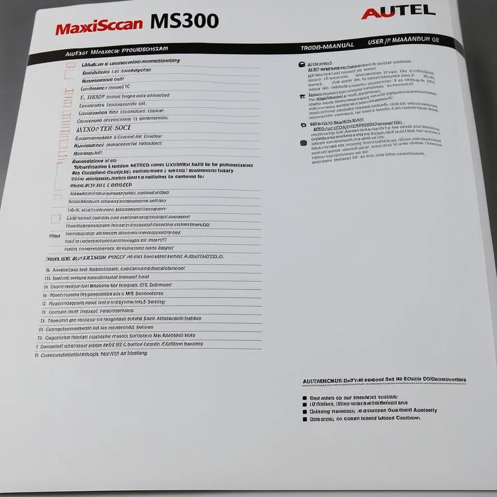 Autel MaxiScan MS300 User Manual