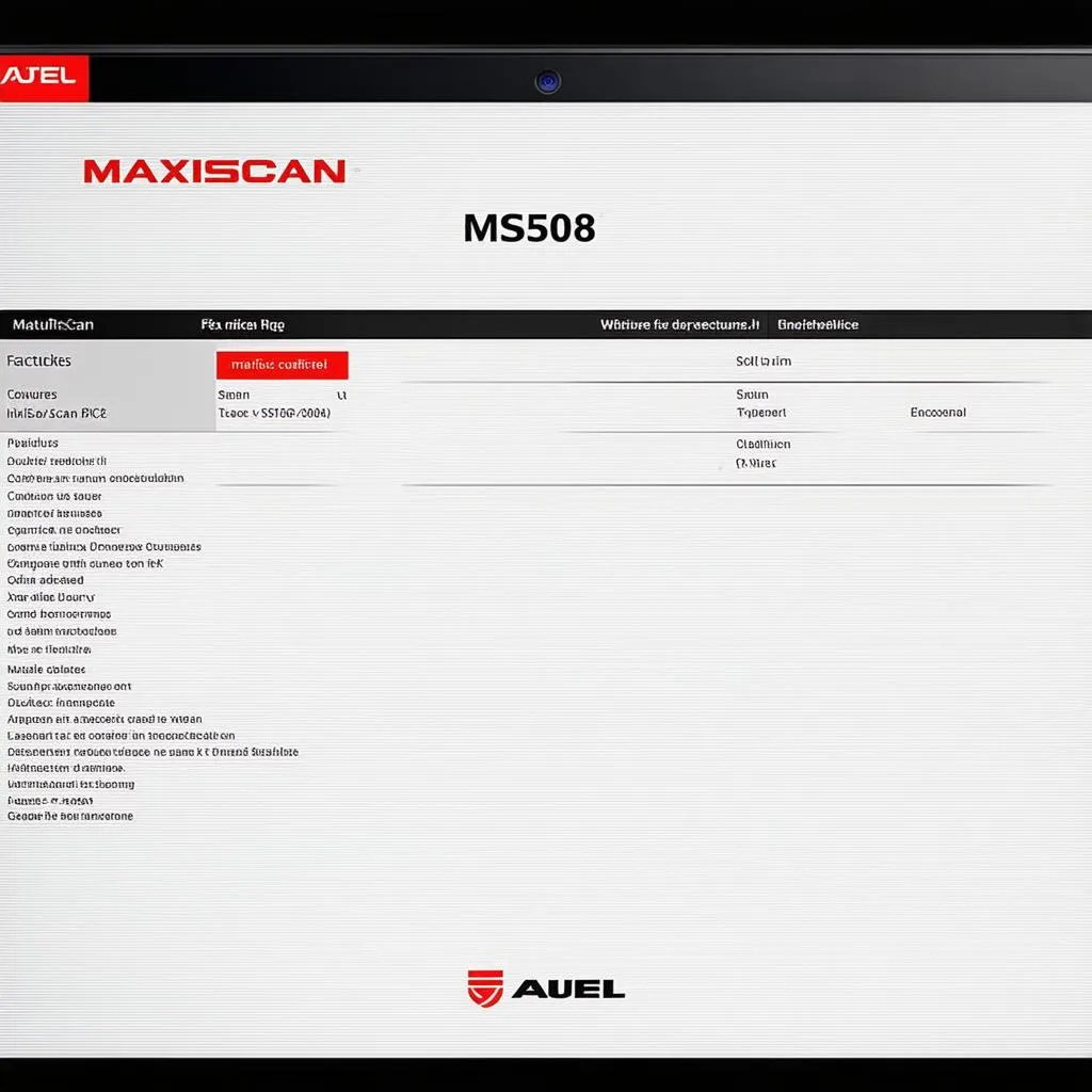 Autel MaxiScan MS508 Features