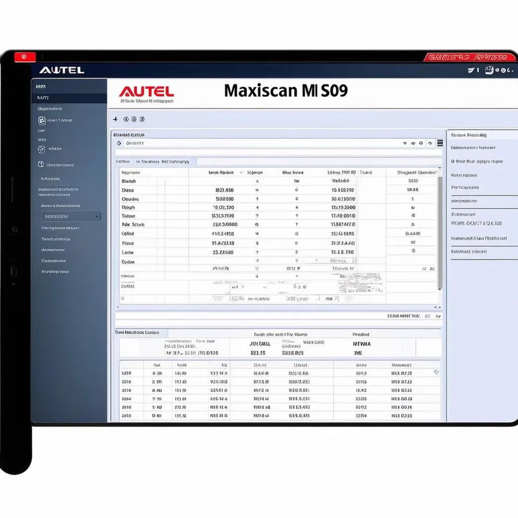 Autel Maxiscan MS509 Software Interface