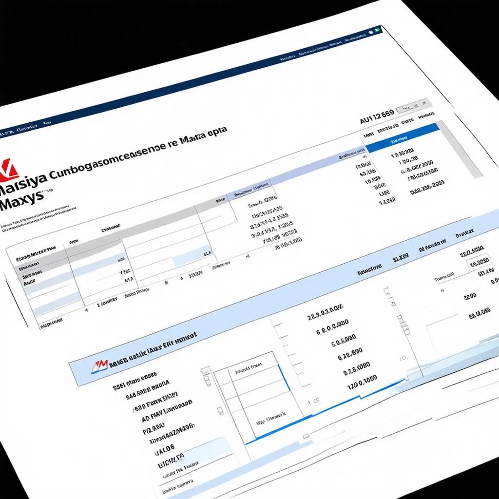 Autel Maxisys Diagnostic Data Printout