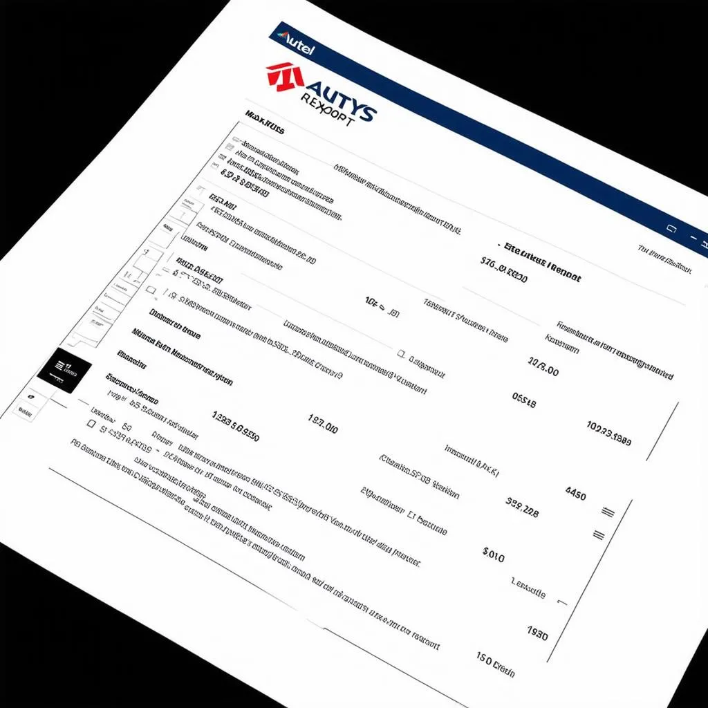 autel maxisys diagnostic report