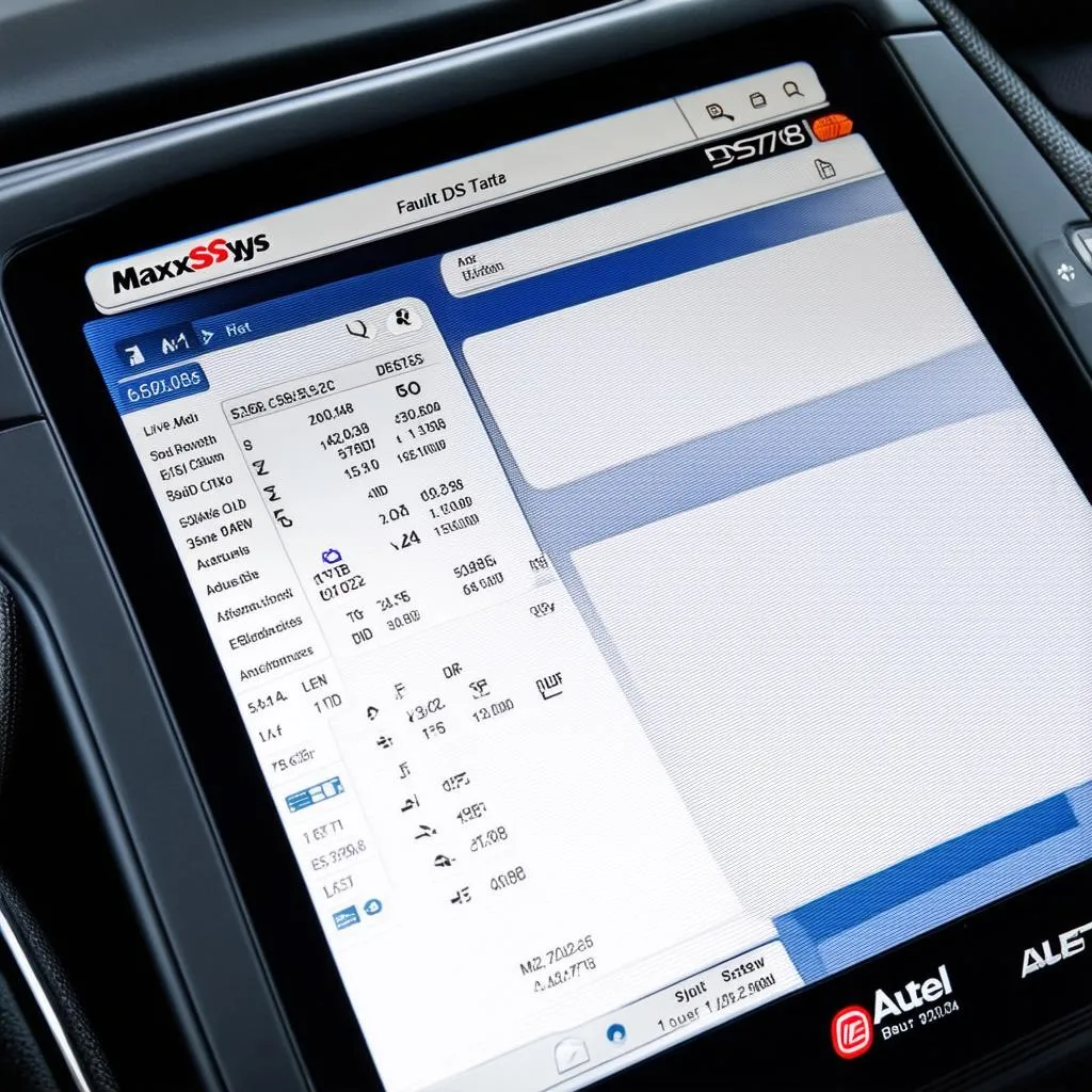 Autel MaxiSys DS708 Dashboard