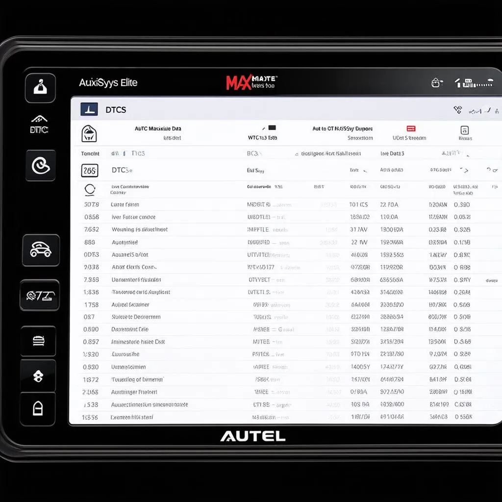 Autel MaxiSys Elite User Interface