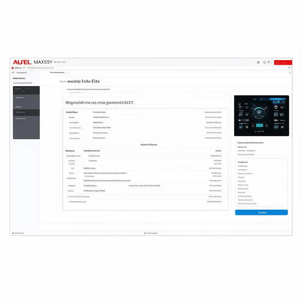 Autel Maxisys Elite User Interface