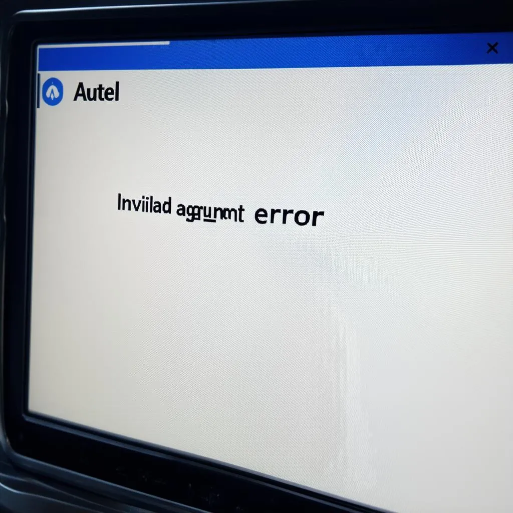 Autel Maxisys Error Message