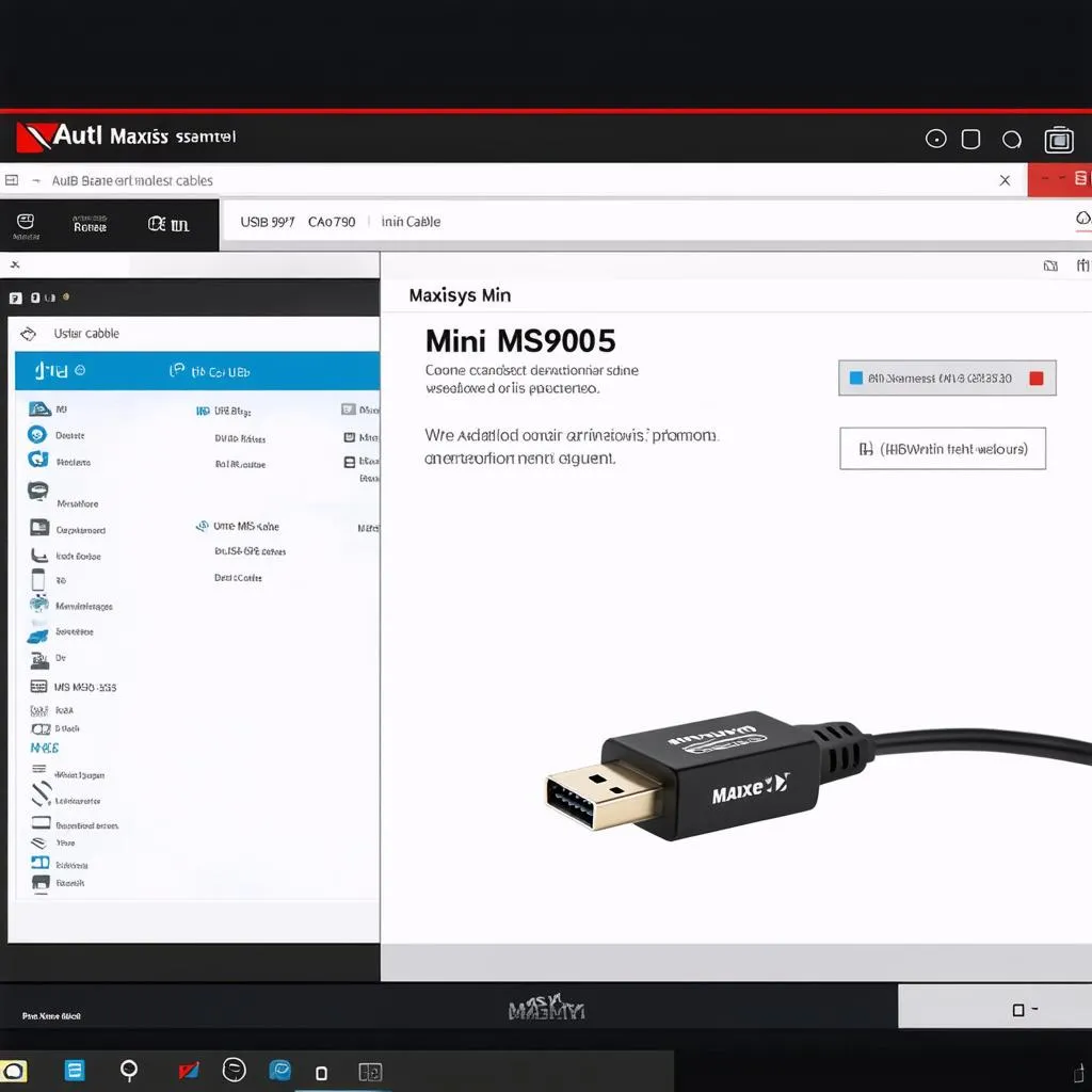 Autel Maxisys Mini MS905 User Interface