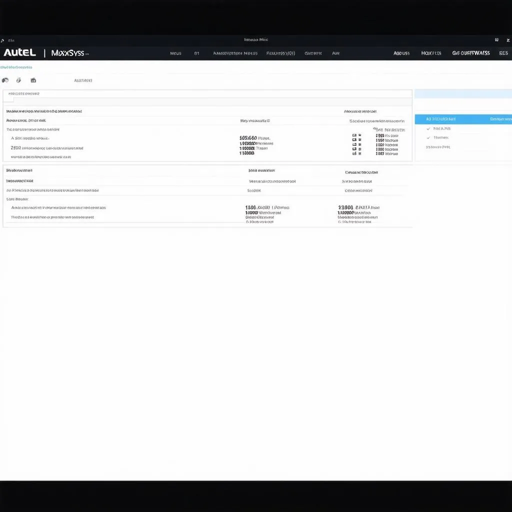 Autel MaxiSys Mini software interface