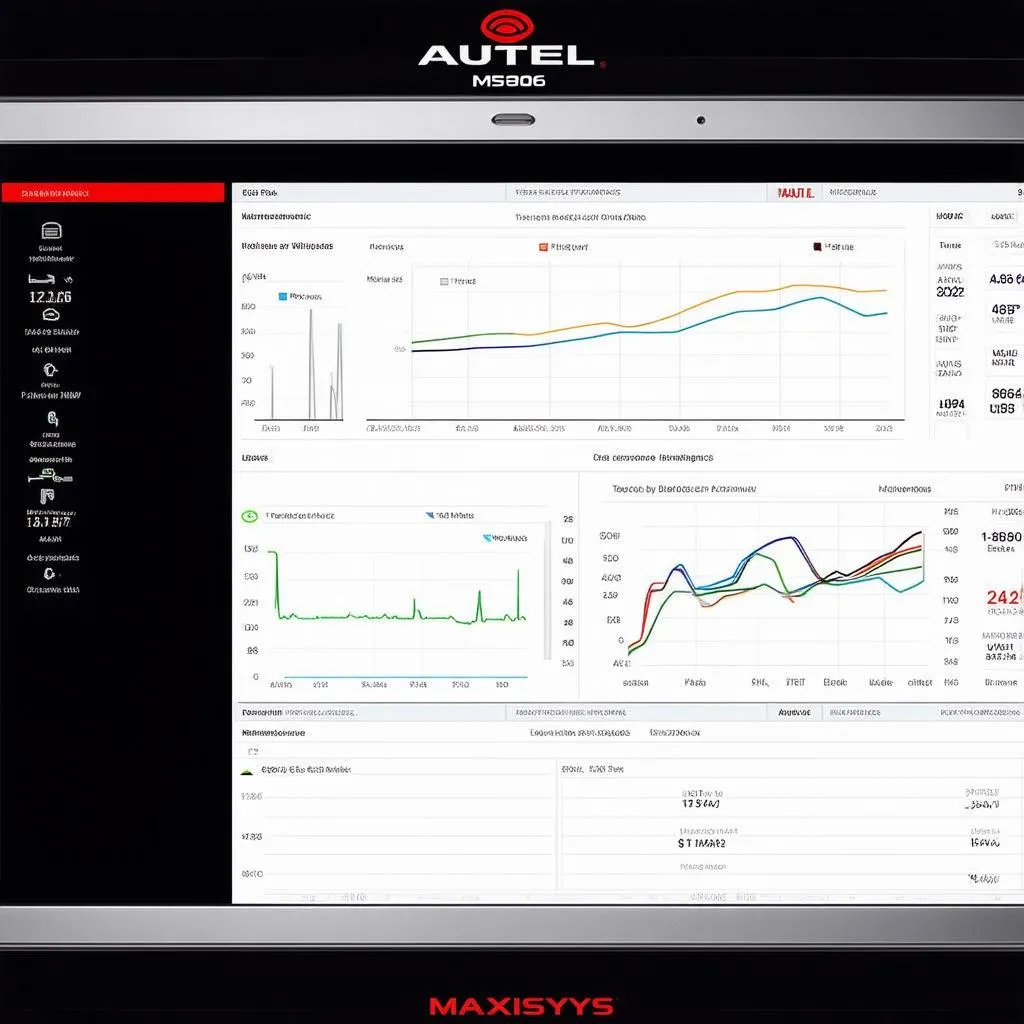 Autel Maxisys MS906 screen showing diagnostic data