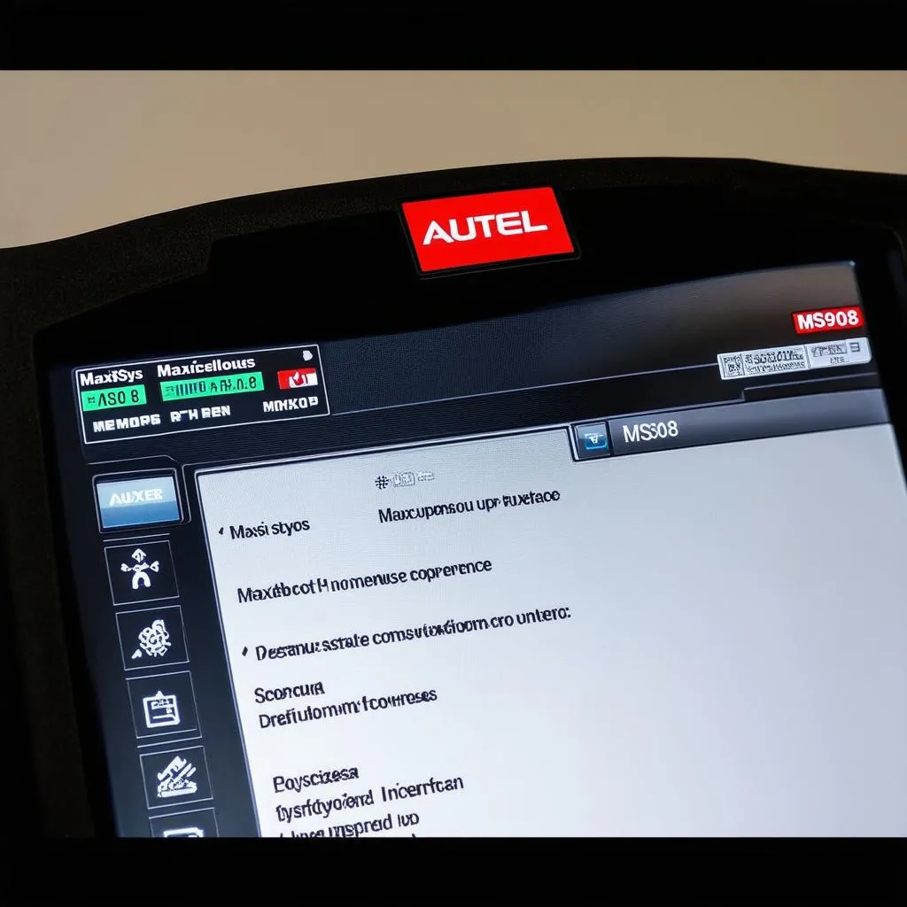 Autel Maxisys MS908 Interface