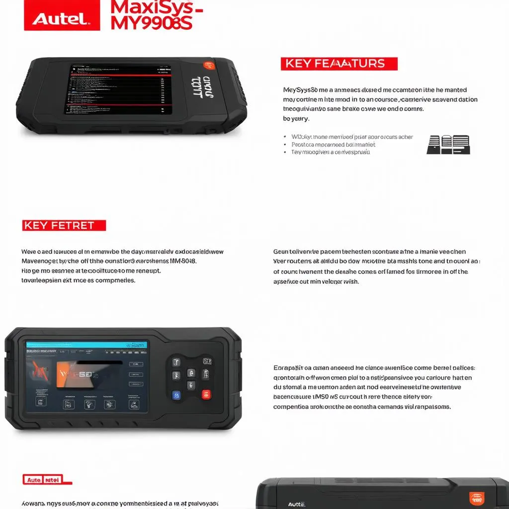 Autel MaxiSys MY908 MS908 MS908S Scanner Features