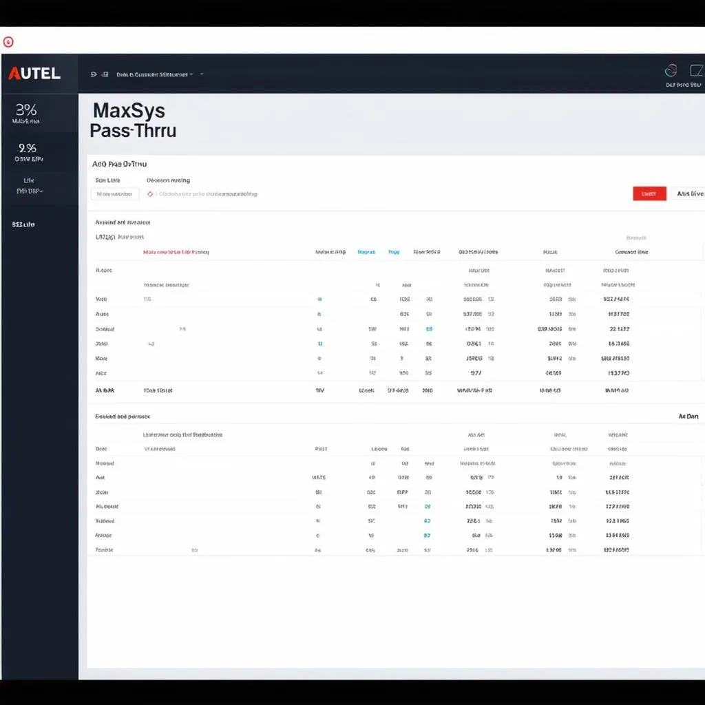 Autel MaxiSys Pass Thru Software Interface