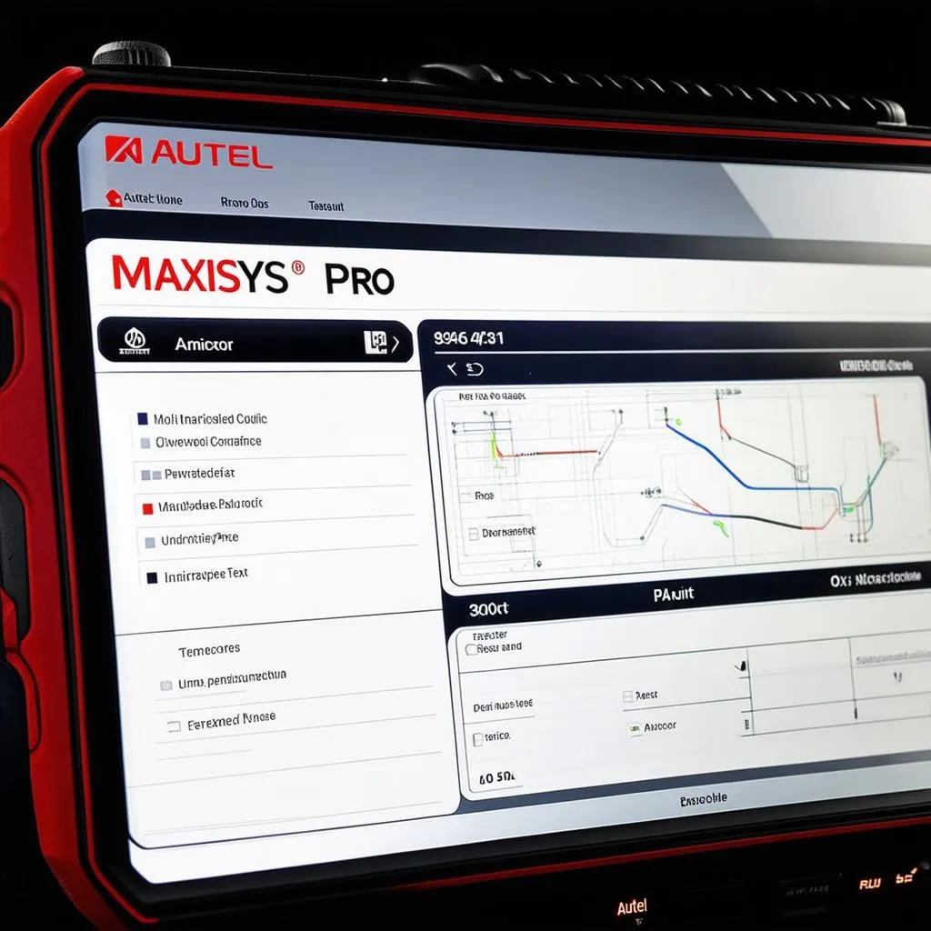 Autel MaxiSys Pro Bi-Directional Diagnostic Tool Interface