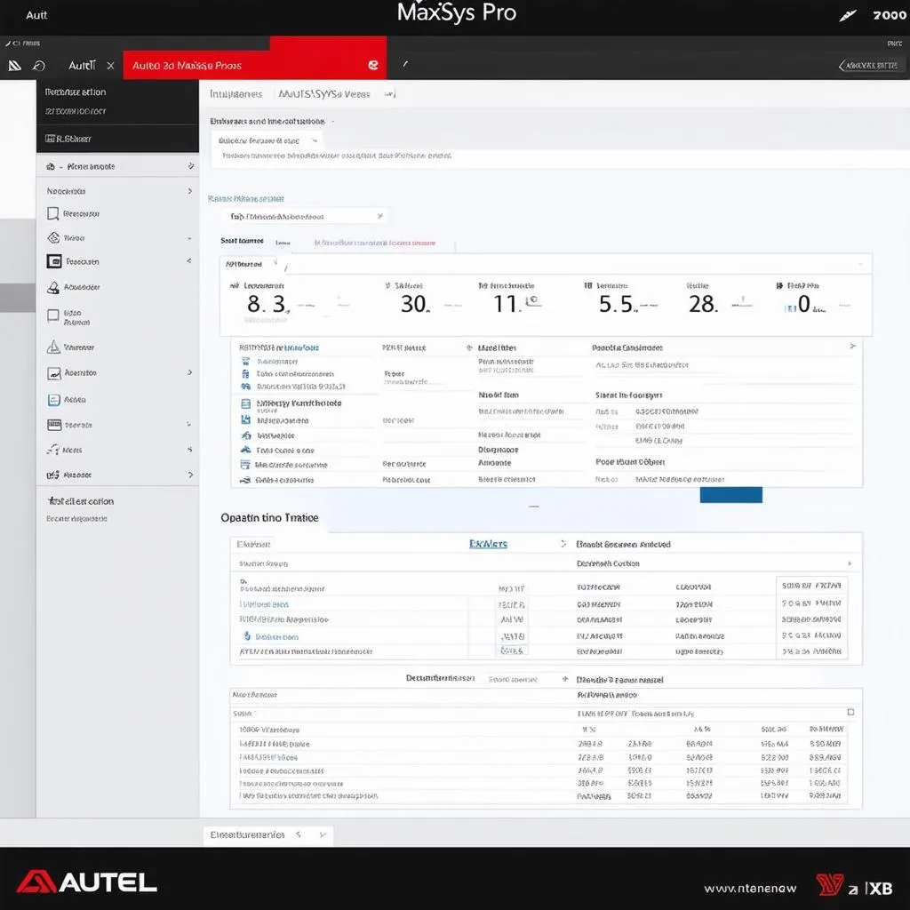 Autel MaxiSys Pro User Interface