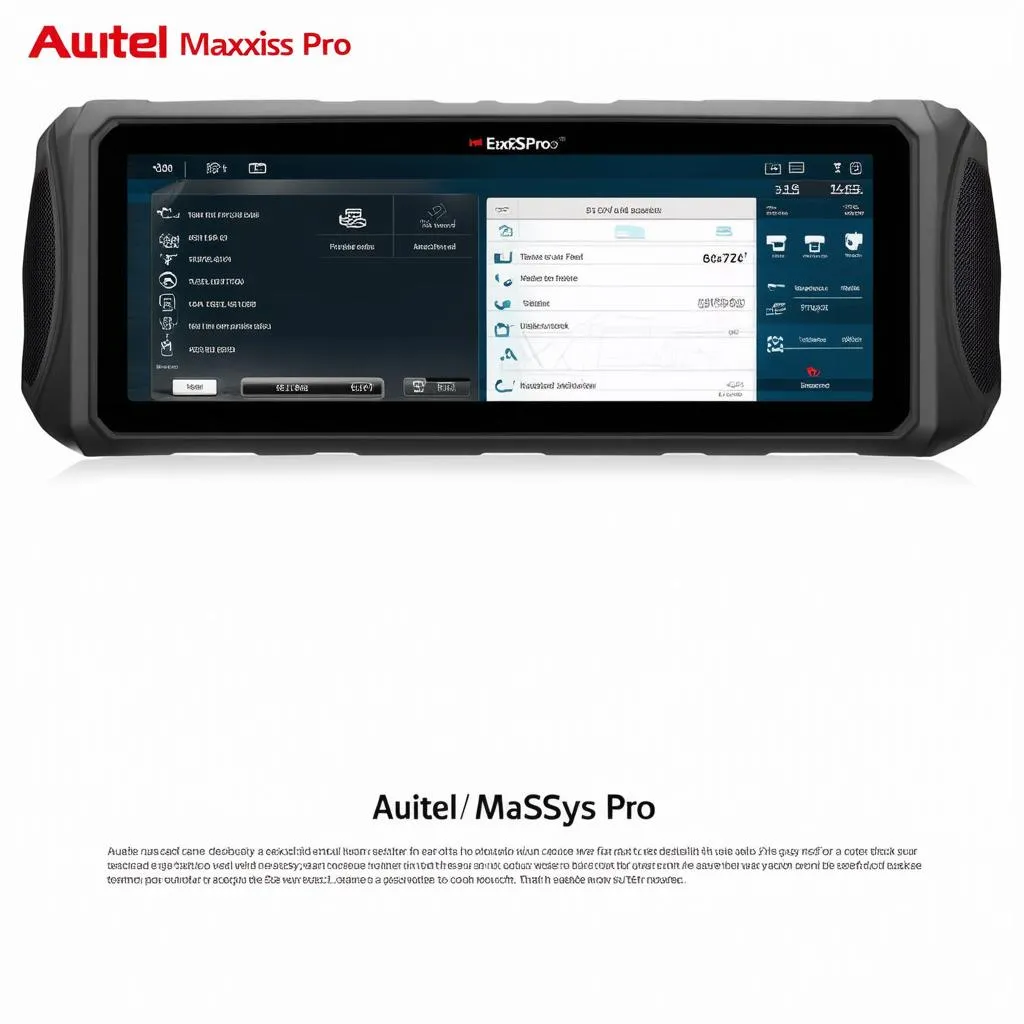 Autel MaxiSys Pro User Interface