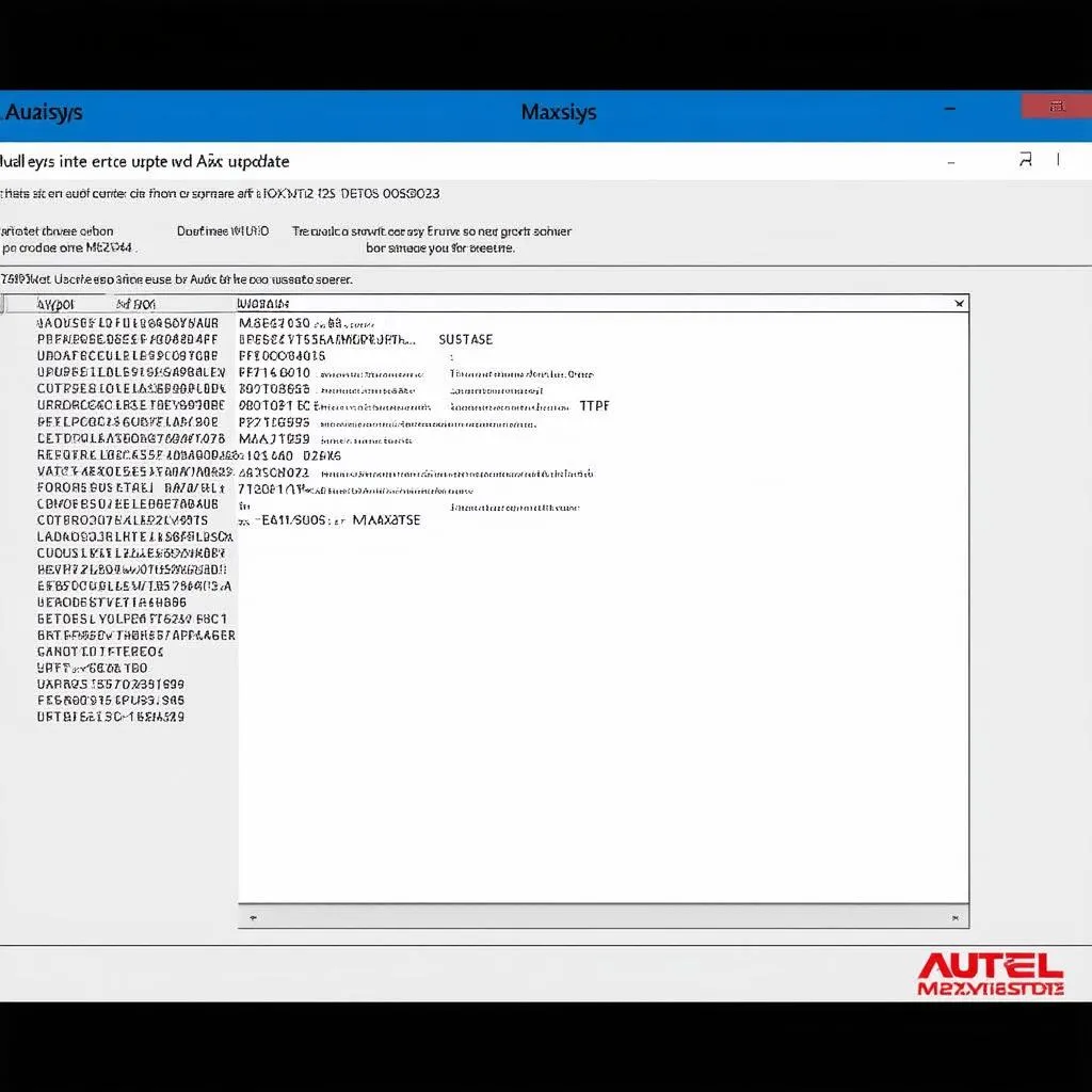 Autel Maxisys Update Error