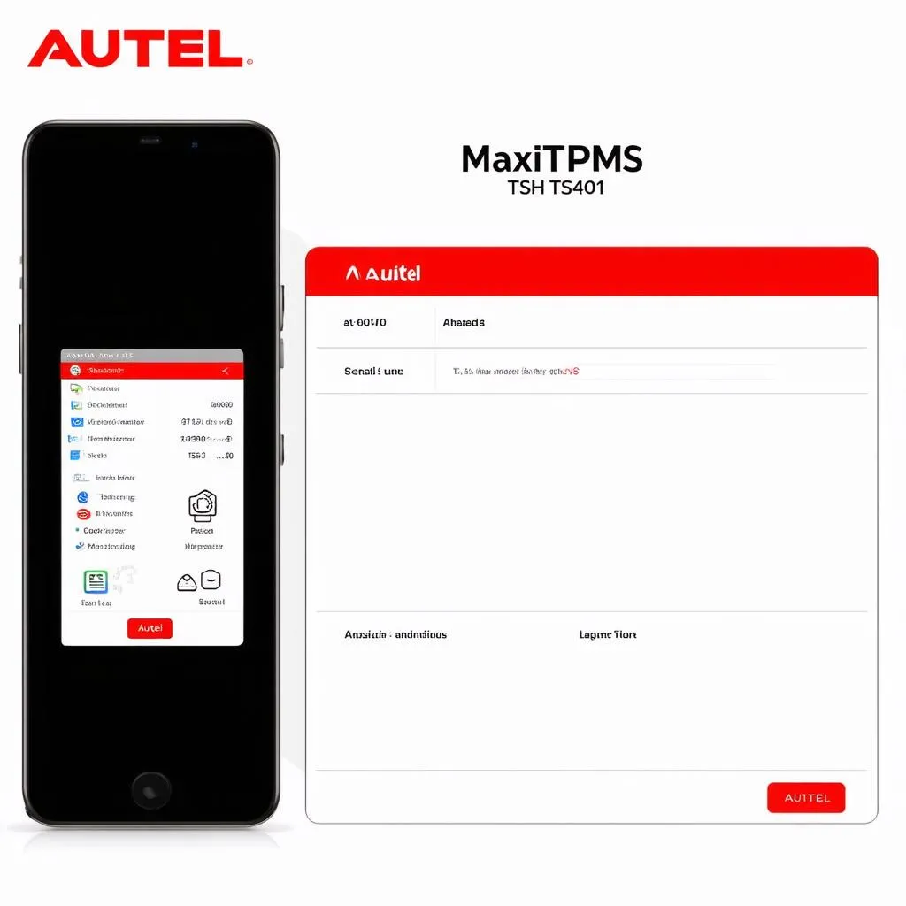 Autel MaxiTPMS TS401 User Interface