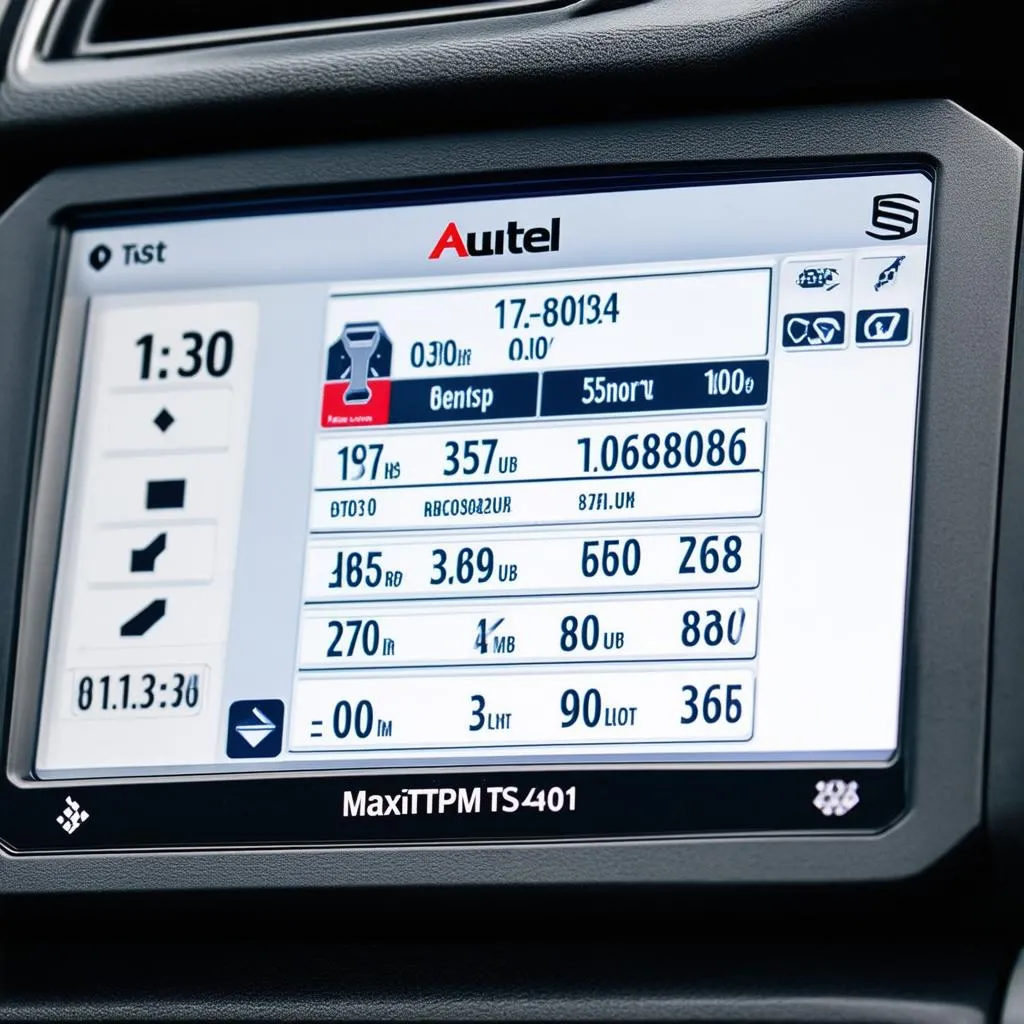 Autel MaxiTPMS TS401 review screen