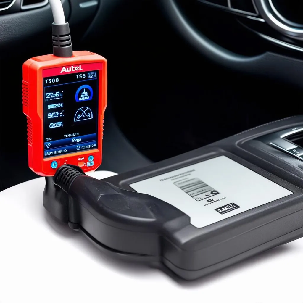 Autel MaxiTPMS TS608 Connected to Mercedes