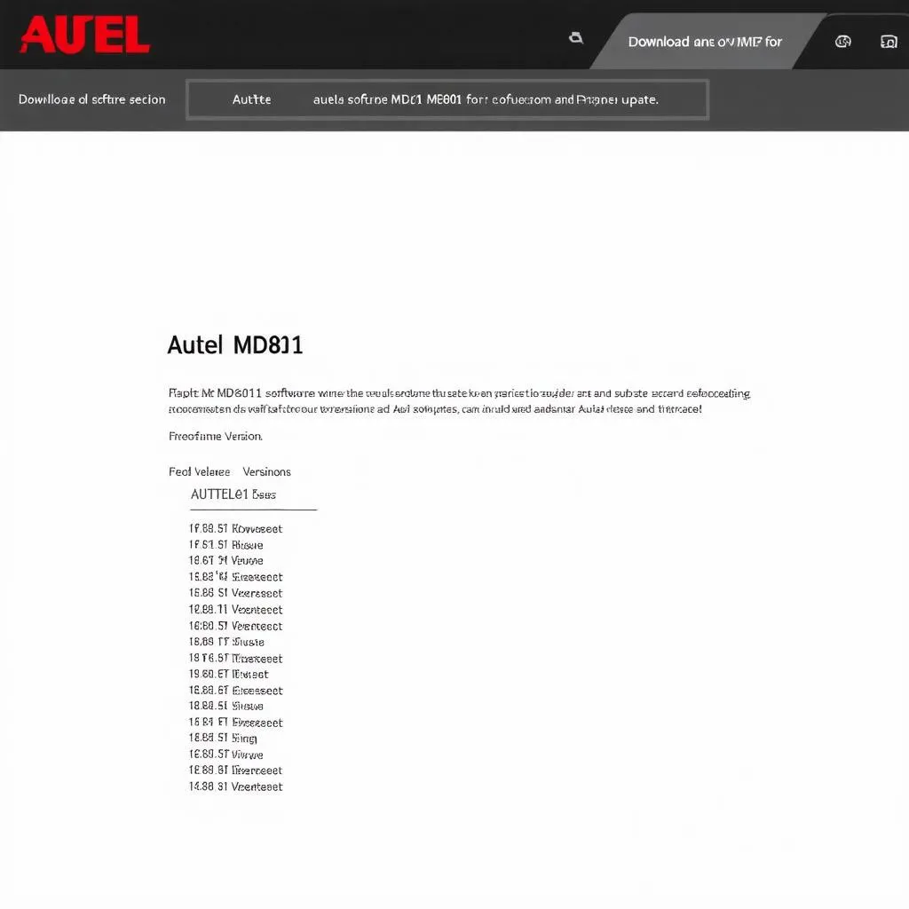 Download the latest Autel MD801 software