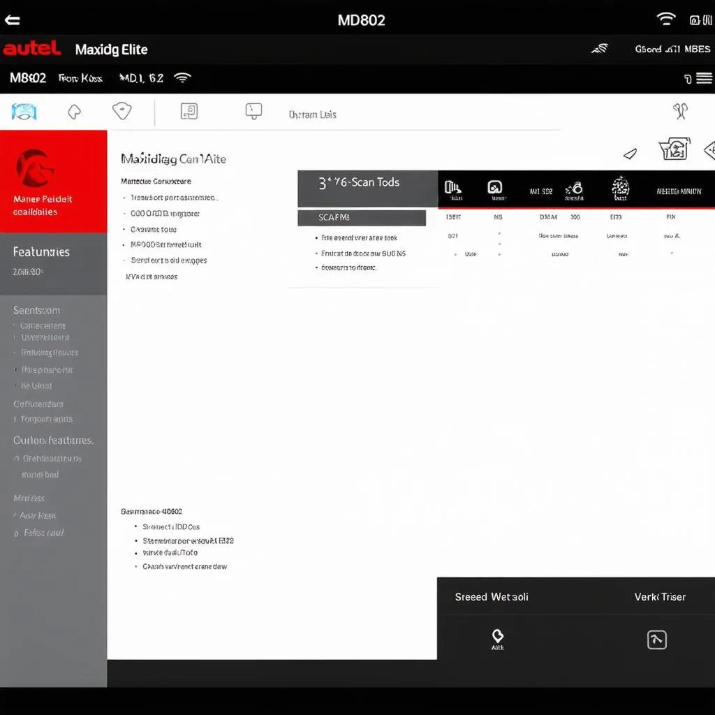 Autel MD802 Maxidiag Elite features