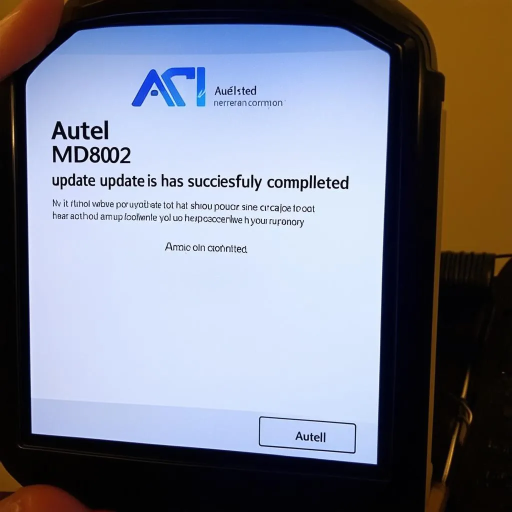 Autel MD802 Update Complete Notification