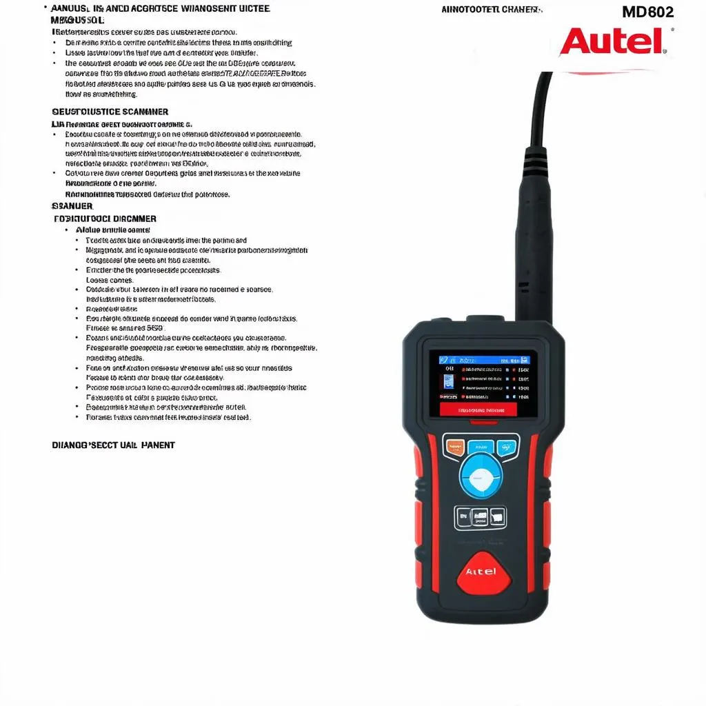 Autel MD802 user manual