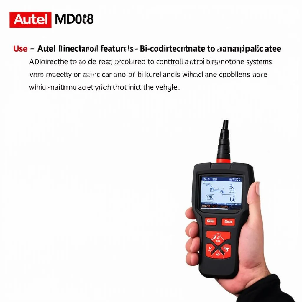 Autel MD808 Bi-Directional Support in Action