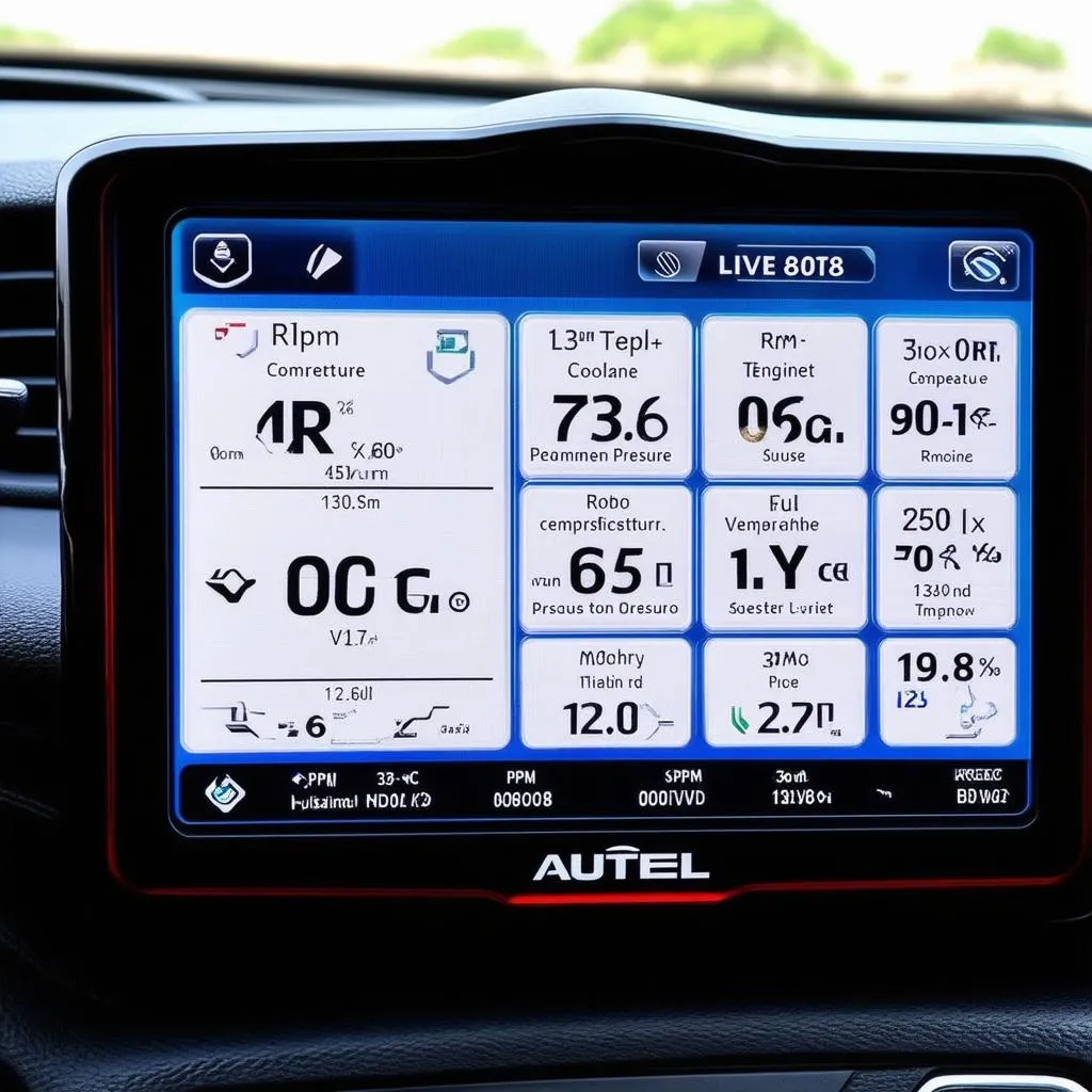 Autel MD808 Live Data Screen