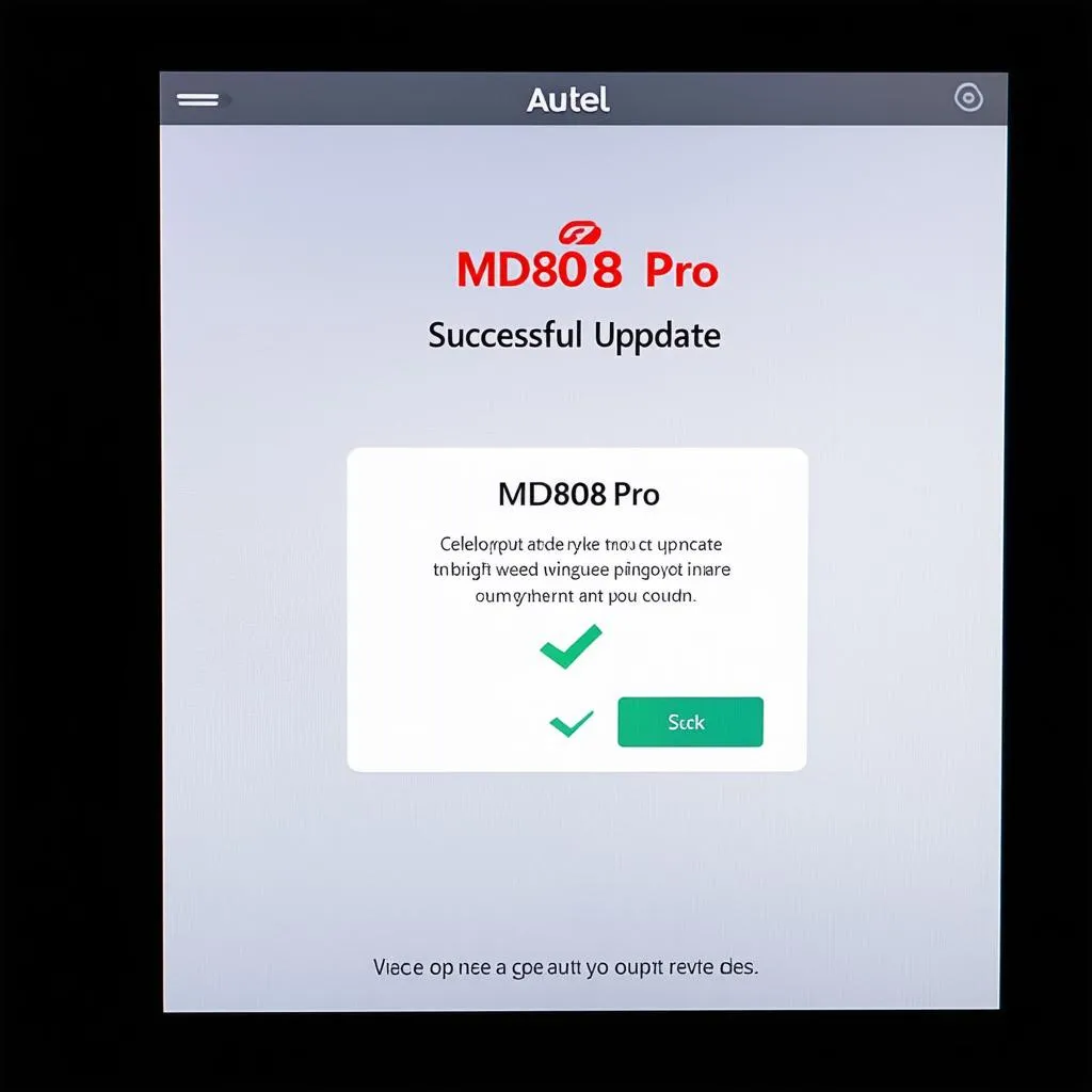 Autel MD808 Pro Update Success