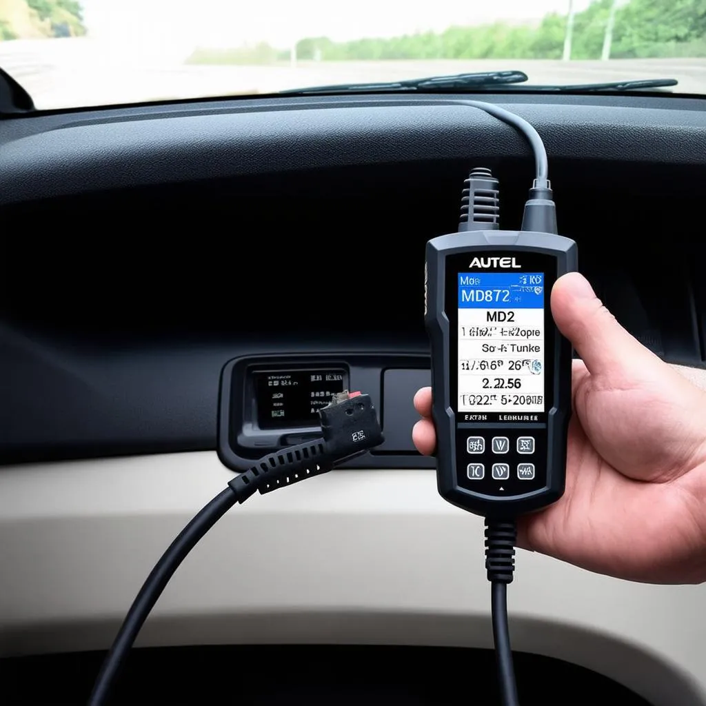 Autel MD872 Connected to Car