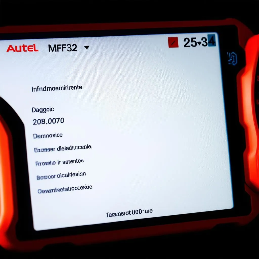 Autel MF2534 Interface