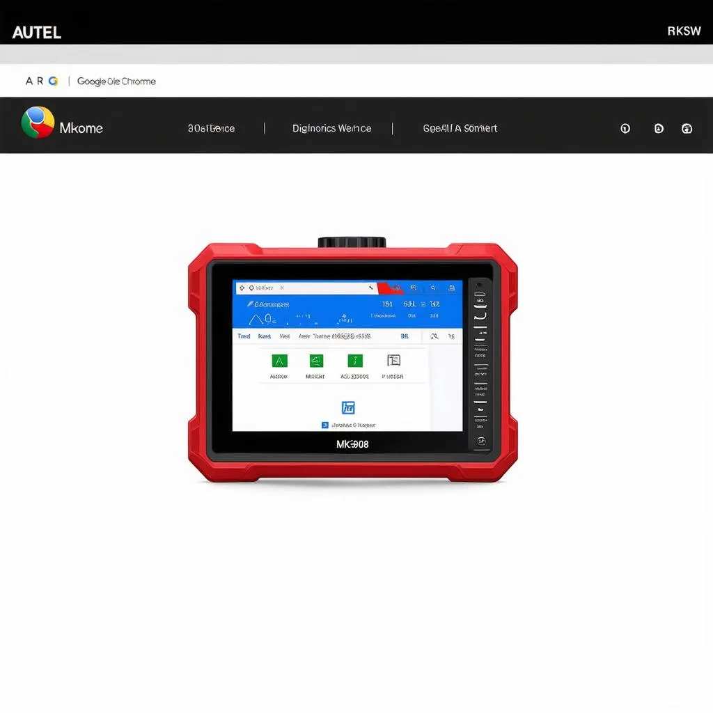 Autel MK808 with Chrome browser