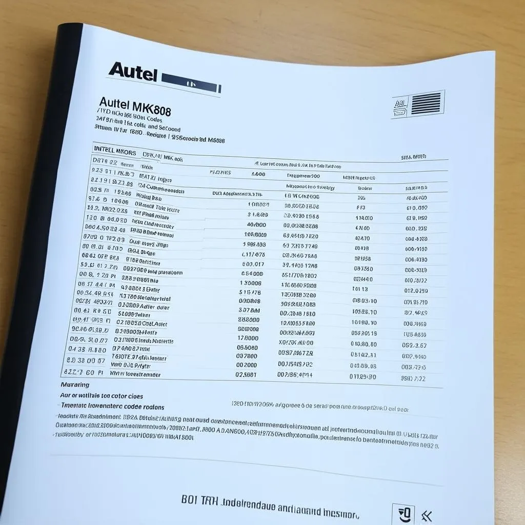 autel mk808 diagnostic report