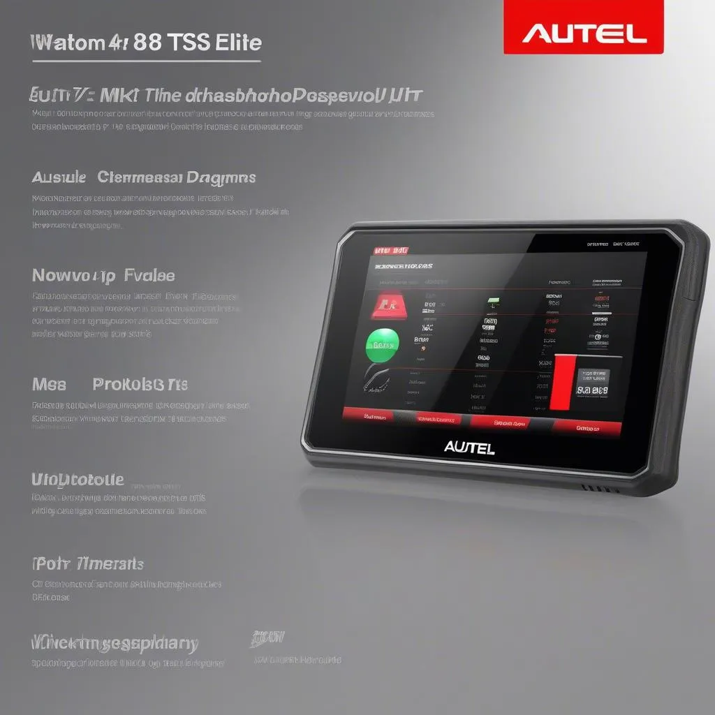 Autel MK808TS Elite Dashboard