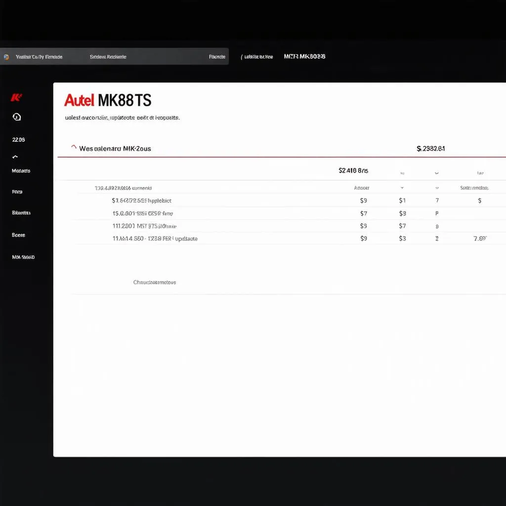 Autel MK808TS update cost