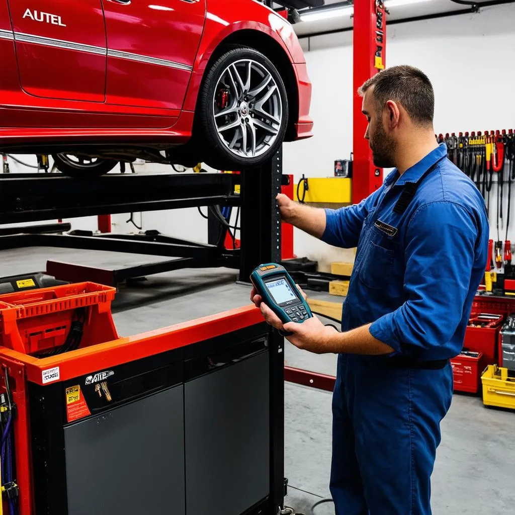 Autel MK808X in a Garage