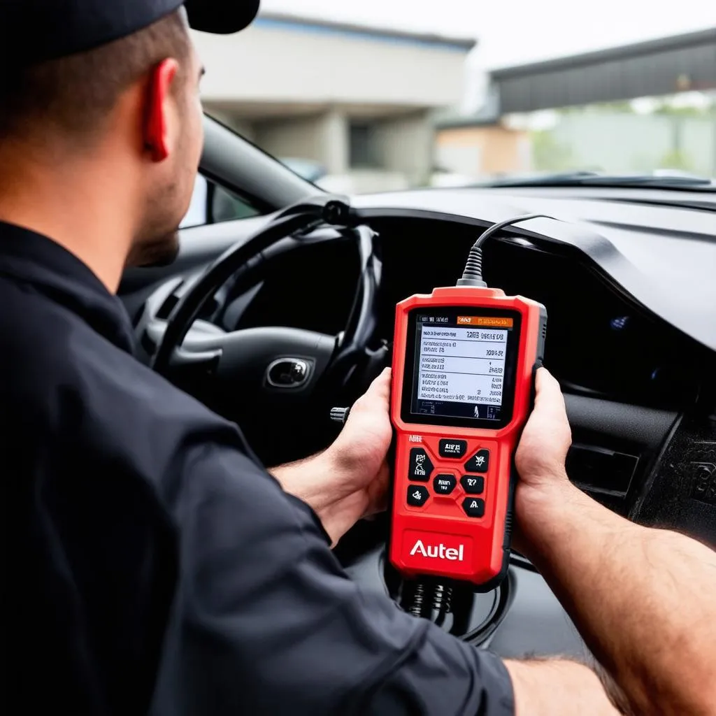 Autel MK908 Pro In Use