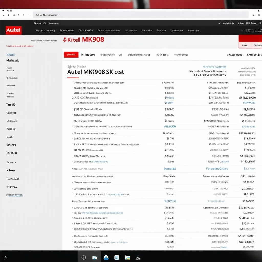 Autel MK908 update cost information