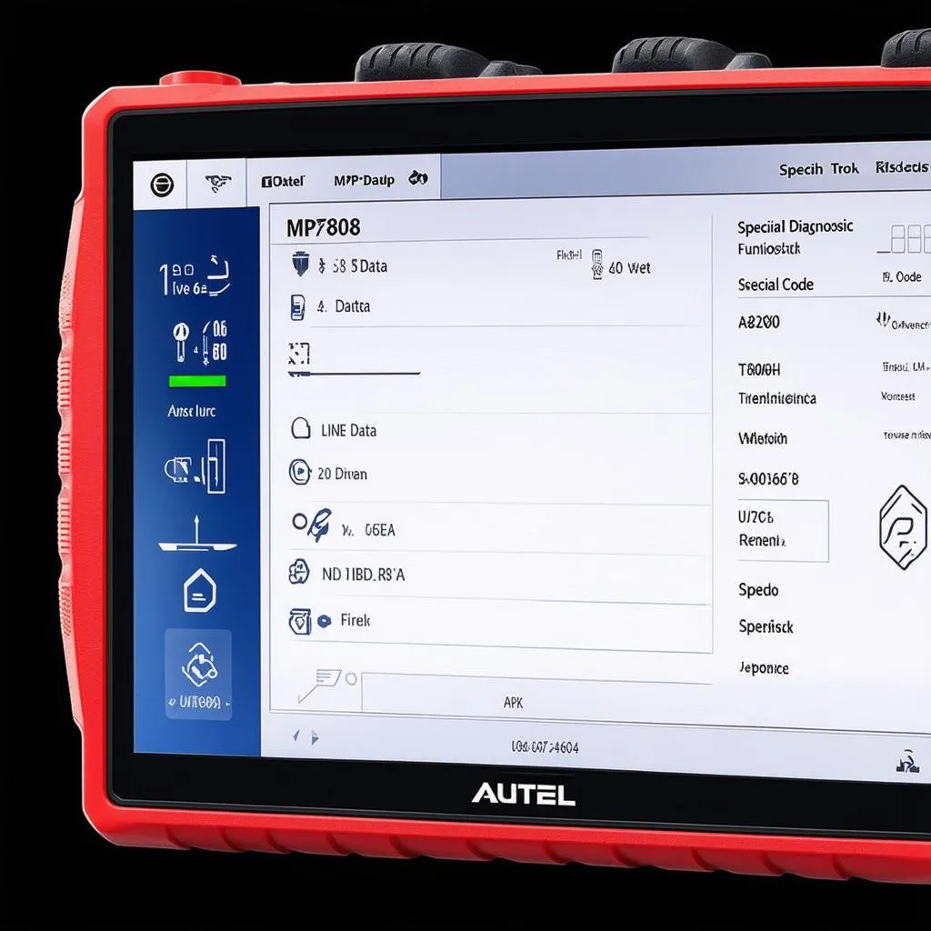 Autel MP808 Features Screen