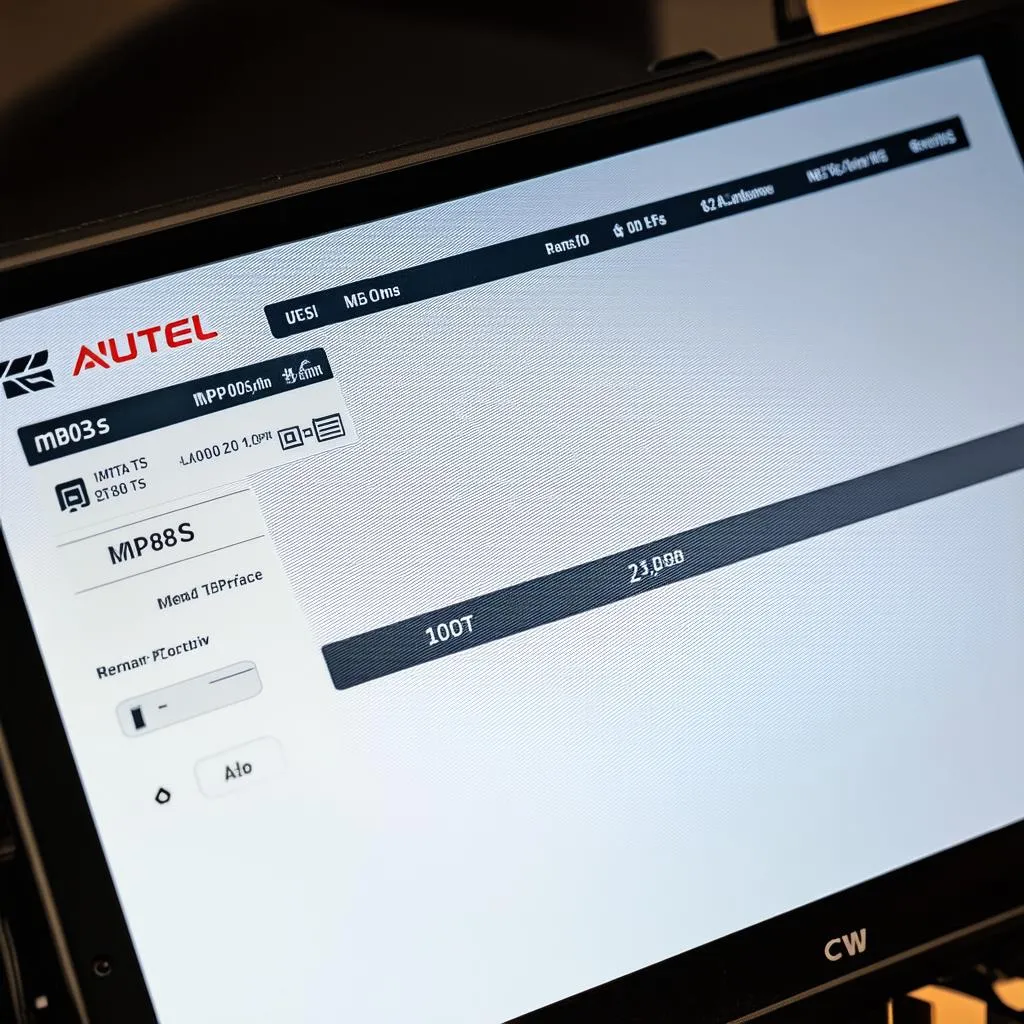 Autel MP808S-TS Interface