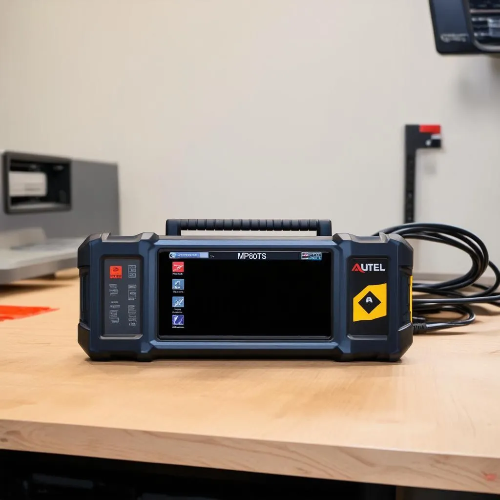 Autel MP808TS Diagnostic Tool on Workbench