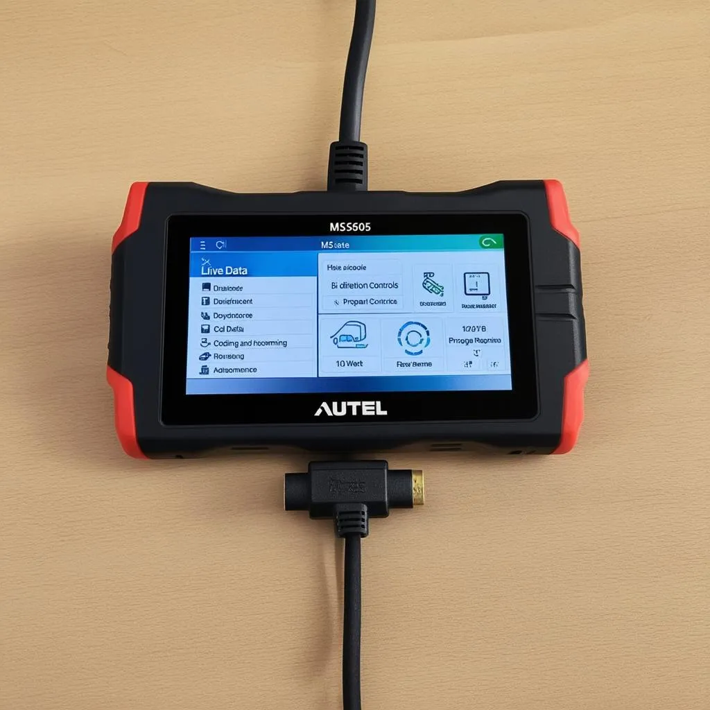 Autel MS505 Review: The Autel MS505 device with its user-friendly interface.