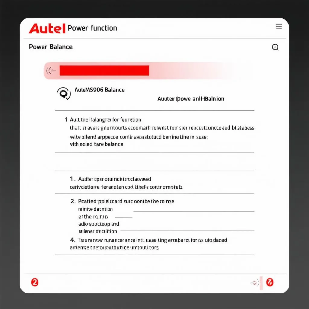 Autel MS906 Power Balance Guide